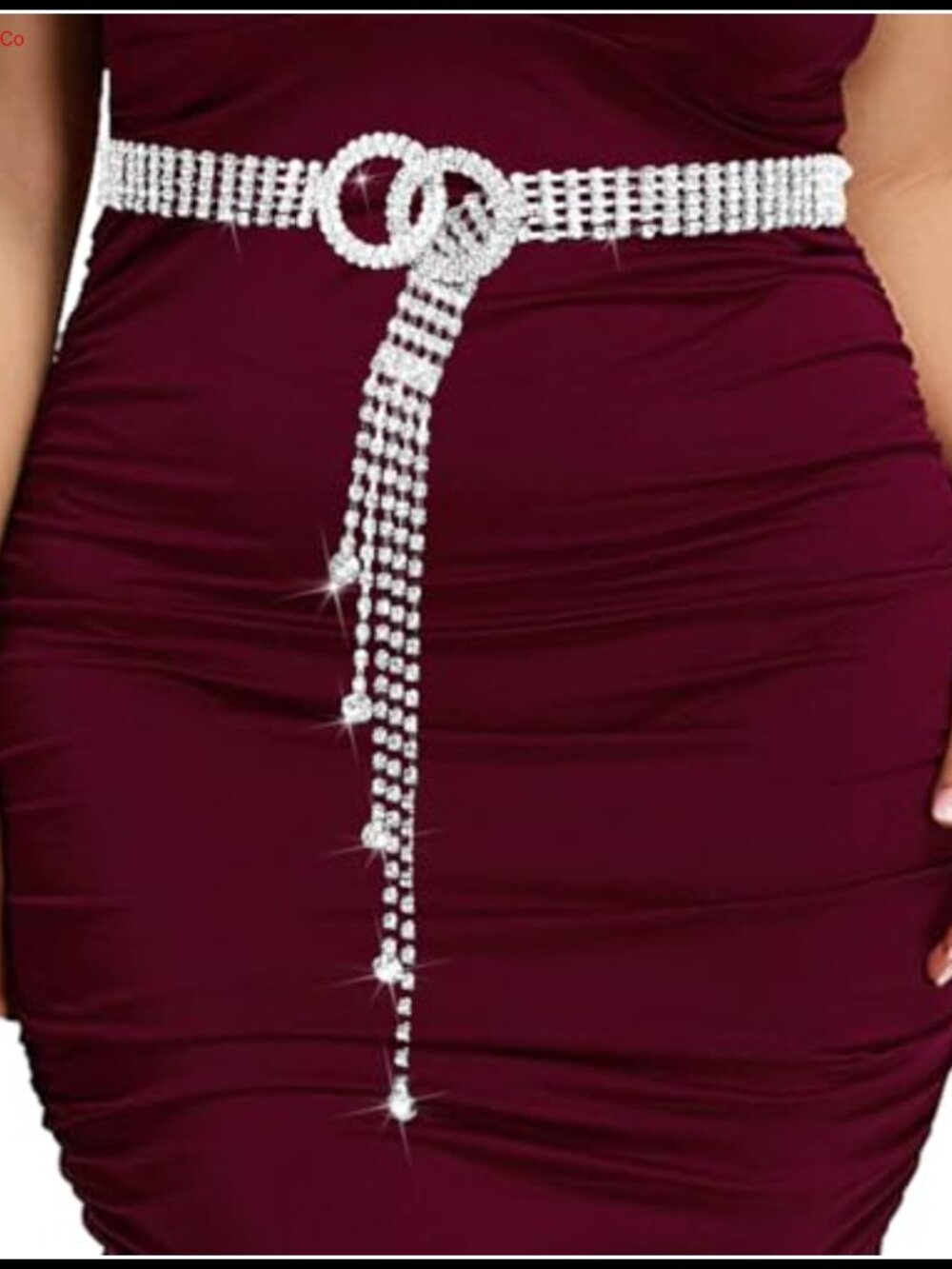 Rhinestone Belt for Dresses: Adjustable Chain Waist Belt for Wedding Bridal
